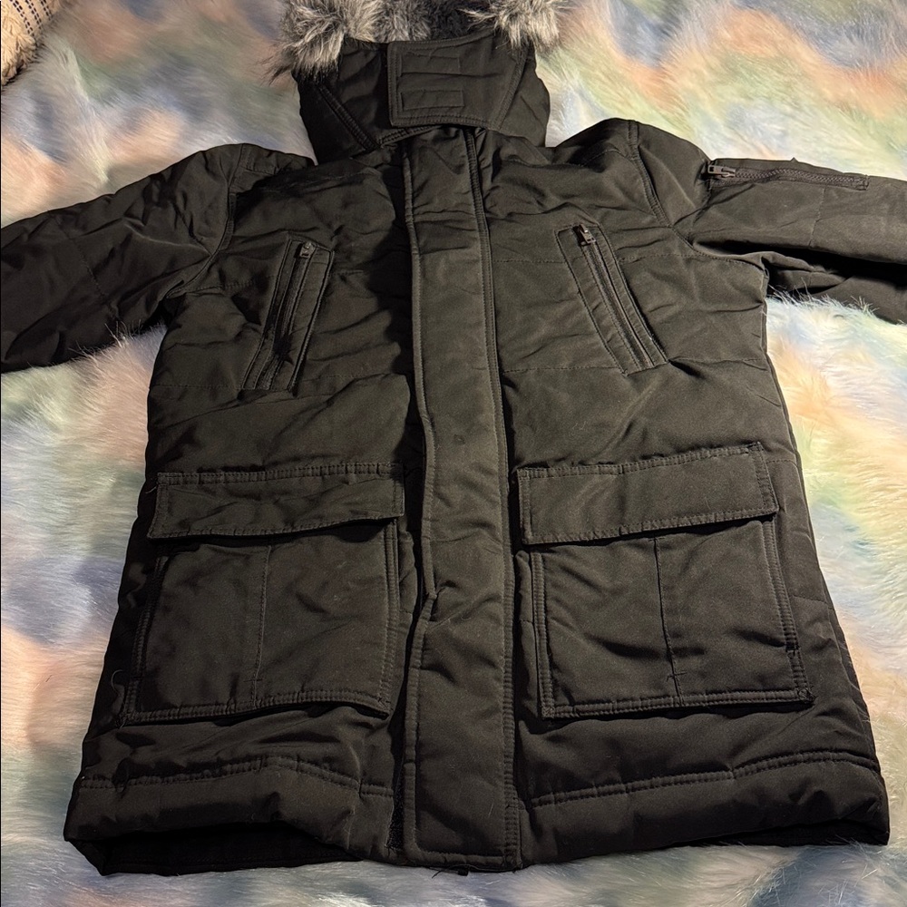 Hollister Black Jacket with Logo Patch